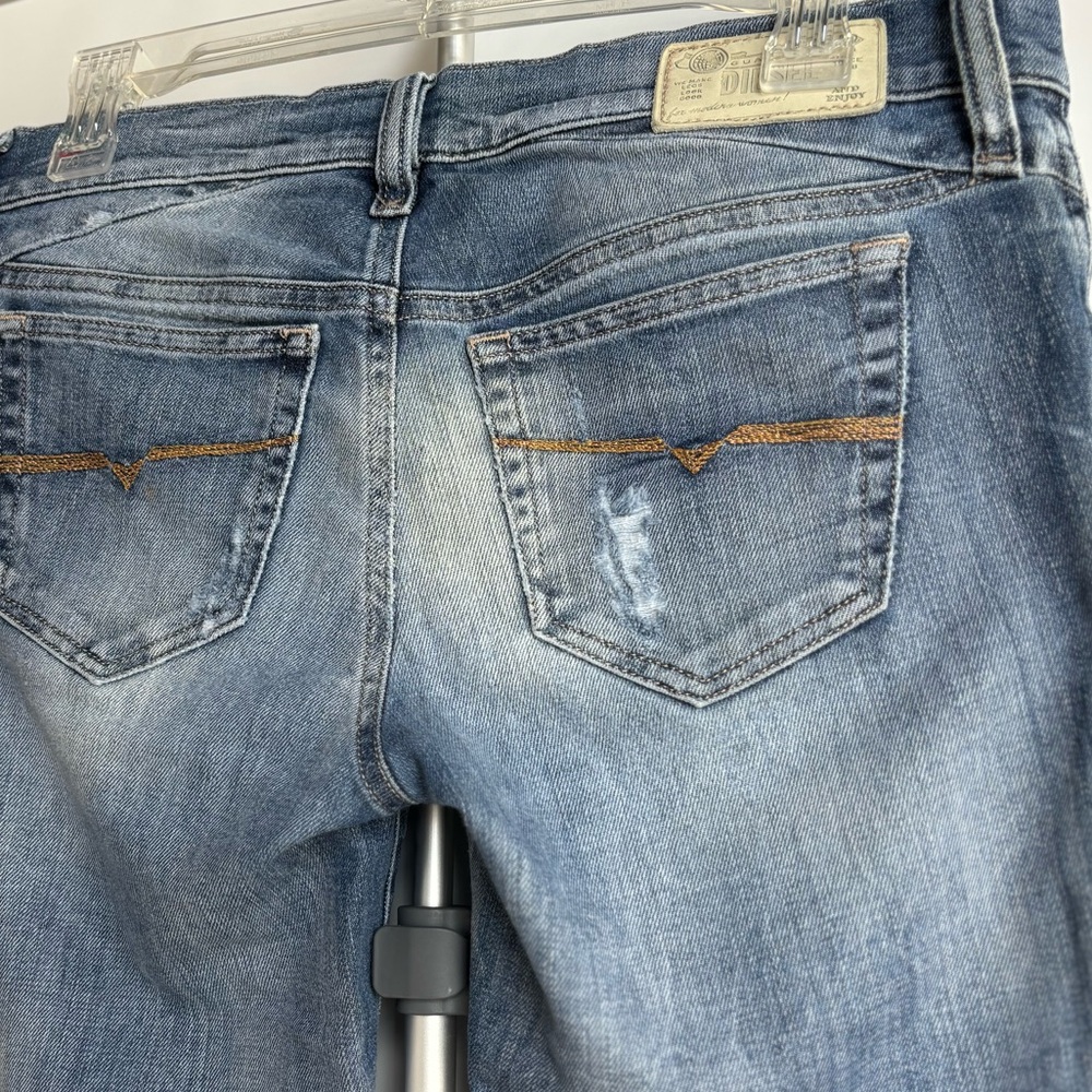 DIESEL Vintage Y2K Getlegg 8880J Wash Distressed Stretch Slim Skinny Jeans Sz 27 - Picture 8 of 14